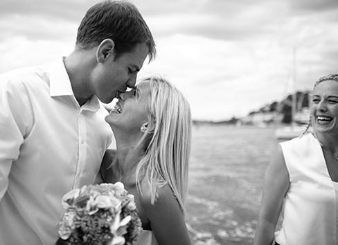 Boat wedding ceremony